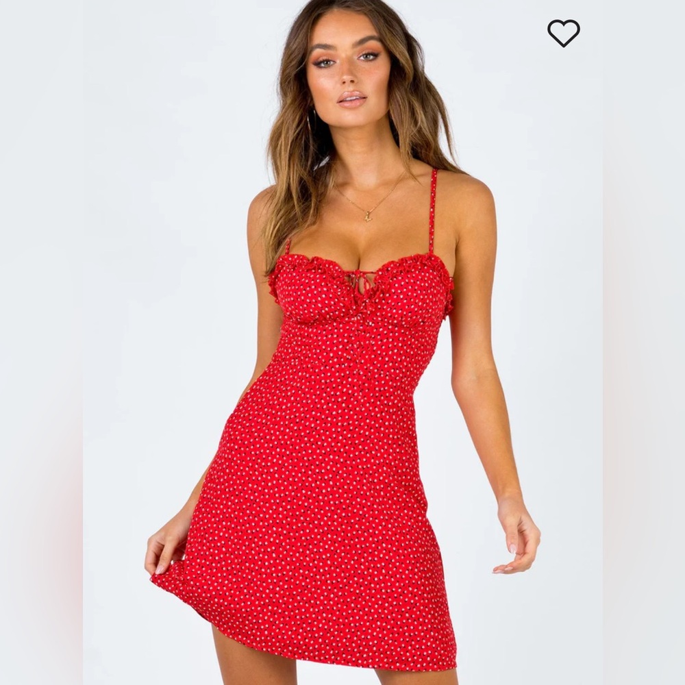 Never worn! Love Birds Mini Dress Red (size 10)
